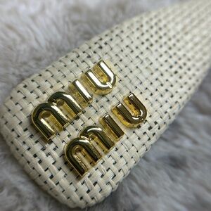 Miu Miu style Beige Hair Clip